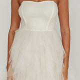 Rori Tulle Cascade Maxi Dress Ivory