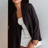 Butterfly Effect Notch Lapel Jacket Black