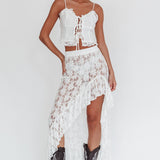 Fancy Girl Tie-Up Cami Top Off White