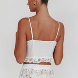 Fancy Girl Tie-Up Cami Top Off White