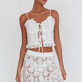 Fancy Girl Tie-Up Cami Top Off White