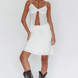 Emotional Knee Length Skirt Off White