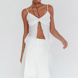 Emotional Knee Length Skirt Off White