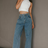 No Coincidence Wide Leg Jeans Denim Blue