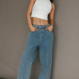 No Coincidence Wide Leg Jeans Denim Blue