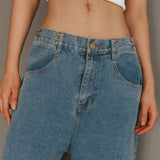 No Coincidence Wide Leg Jeans Denim Blue