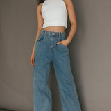 No Coincidence Wide Leg Jeans Denim Blue