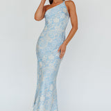 Eloah One-Shoulder Maxi Dress Blue Multi