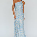 Eloah One-Shoulder Maxi Dress Blue Multi