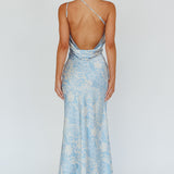Eloah One-Shoulder Maxi Dress Blue Multi