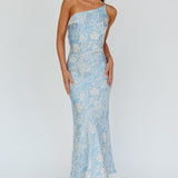 Eloah One-Shoulder Maxi Dress Blue Multi