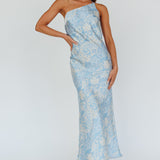 Eloah One-Shoulder Maxi Dress Blue Multi