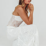 Laganas Maxi Lace Skirt White