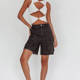 Tardy Cargo Short Jorts Black