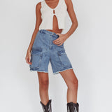 Tardy Cargo Short Jorts Denim