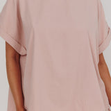 Yuna Pleat Back Boxy Tee Blush