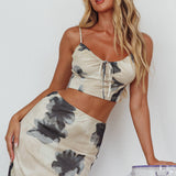 Miss You Midi Skirt Floral Cream