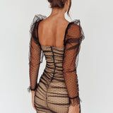 Like Lovers Hail Spot Mini Dress Black
