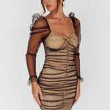 Like Lovers Hail Spot Mini Dress Black