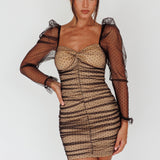 Like Lovers Hail Spot Mini Dress Black