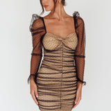 Like Lovers Hail Spot Mini Dress Black