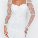 Like Lovers Hail Spot Mini Dress White