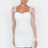 Like Lovers Hail Spot Mini Dress White