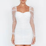 Like Lovers Hail Spot Mini Dress White