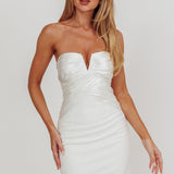 Ahri Strapless Bodycon Mini Dress Ivory