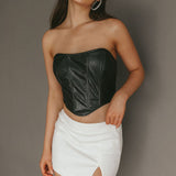 Lucked Out Split Mini Skirt White