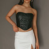 Lucked Out Split Mini Skirt White