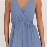 Everything Crossover Strap Jumpsuit Storm Blue