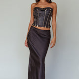 Moto Strapless Zipper Top Black