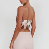 Emmalyn Corset Top Peach Multi