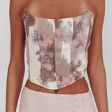 Emmalyn Corset Top Peach Multi