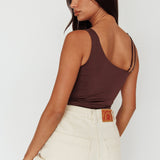 Bare Double Strap Bodysuit Brown