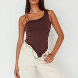 Bare Double Strap Bodysuit Brown