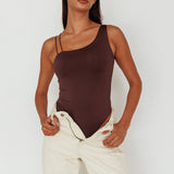 Bare Double Strap Bodysuit Brown