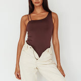 Bare Double Strap Bodysuit Brown