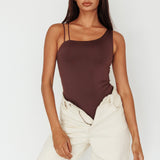 Bare Double Strap Bodysuit Brown