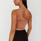 Bare Double Strap Bodysuit Mocha Mousse