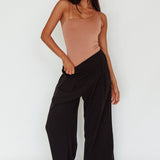 Bare Double Strap Bodysuit Mocha Mousse
