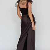 Midsomer Tied Shoulder Bodysuit Black