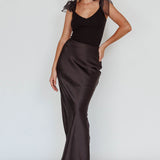 Midsomer Tied Shoulder Bodysuit Black