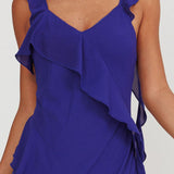 Joyride Ruffle Maxi Dress Royal Blue