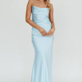 Palma Low Back Strappy Maxi Dress Baby Blue