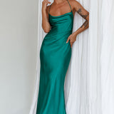 Palma Low Back Strappy Maxi Dress Emerald