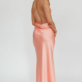Palma Low Back Strappy Maxi Dress Peach