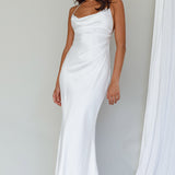 Palma Low Back Strappy Maxi Dress White