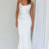 Palma Low Back Strappy Maxi Dress White